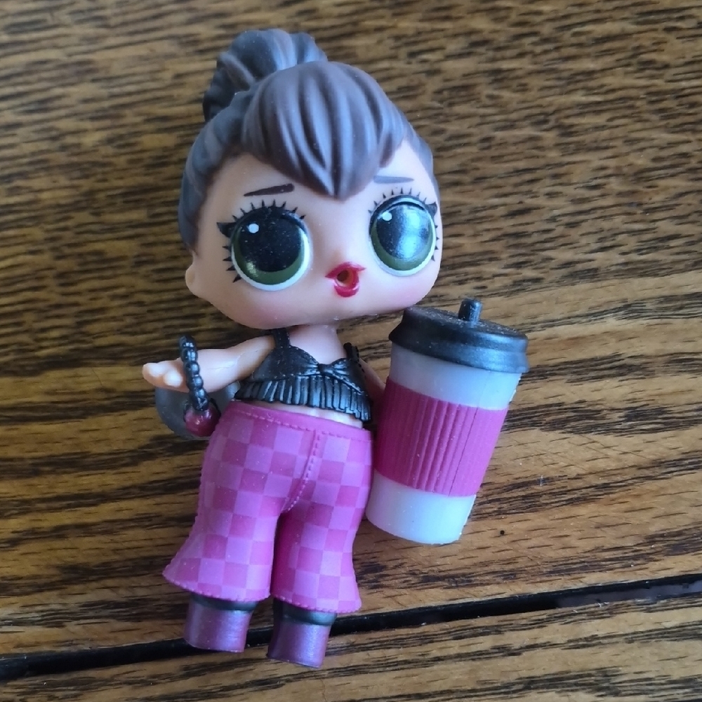 L.O.L. Surprise! Doll with Pink Checkered Pants and Black Top